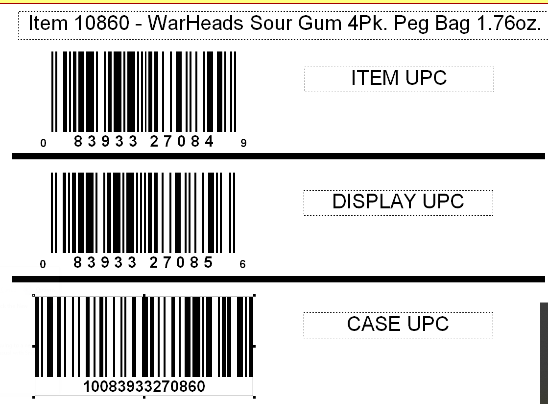 WarHeads WarHeads SOUR 4Pk. Stick Gum Peg Bag 1.76oz.