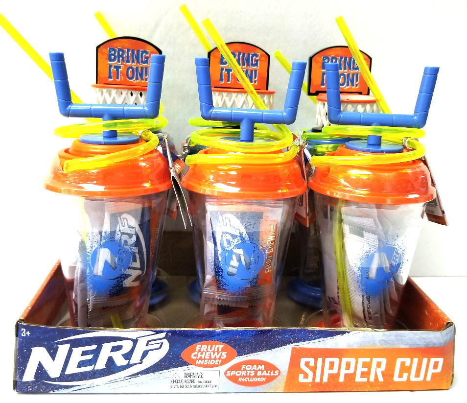  Nerf Sipper Cups with Fruit Chews 