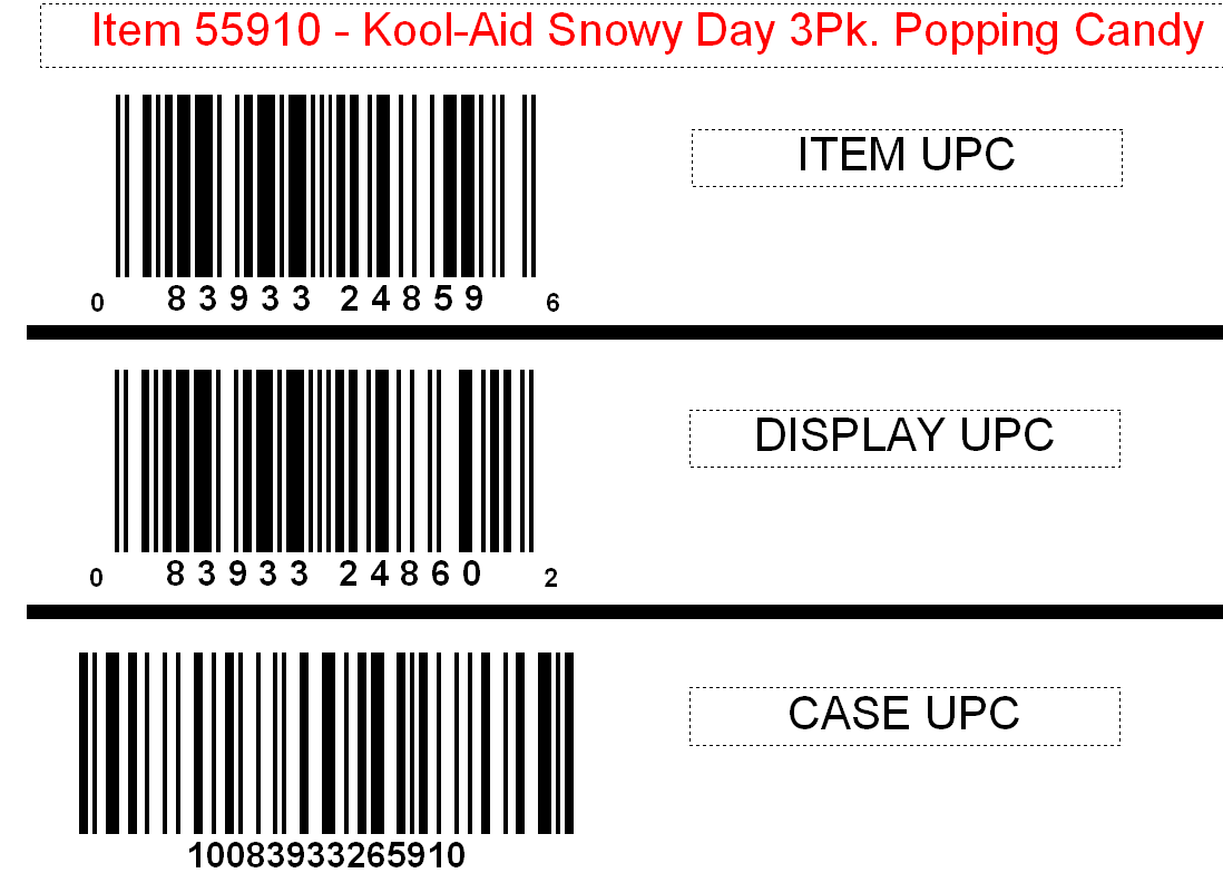 Kool-Aid Kool-Aid Snowy Day 3PK. Popping Candy Peg Bag .74oz.