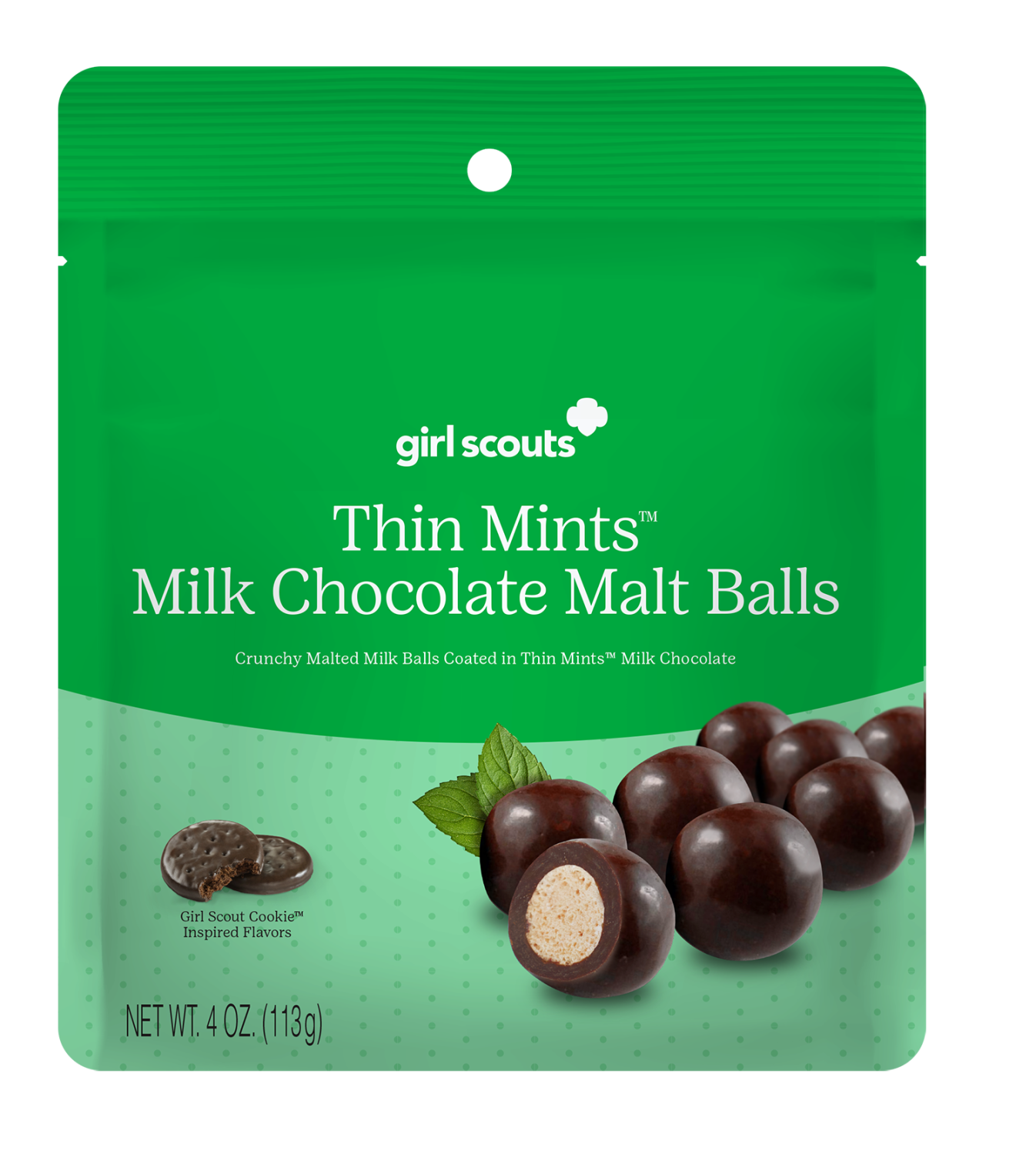 Girl Scouts Girl Scouts Thin Mint Malted Milk Balls Gusset Bag 4oz. 