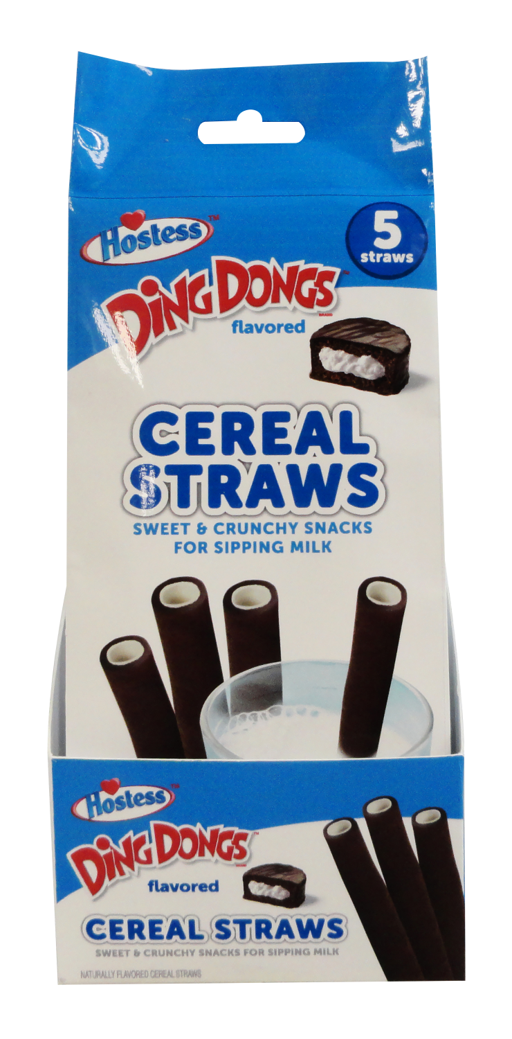 Hostess Ding Dongs 5ct. Cereal Straws Peg Bag 1.76oz.
