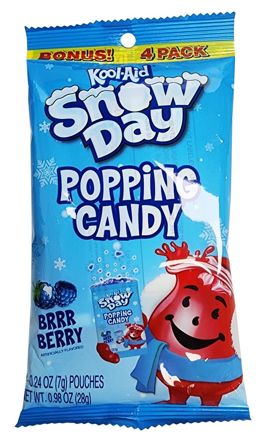 Kool-Aid Snowy Day 4Pk. Popping Candy Bag .98oz.