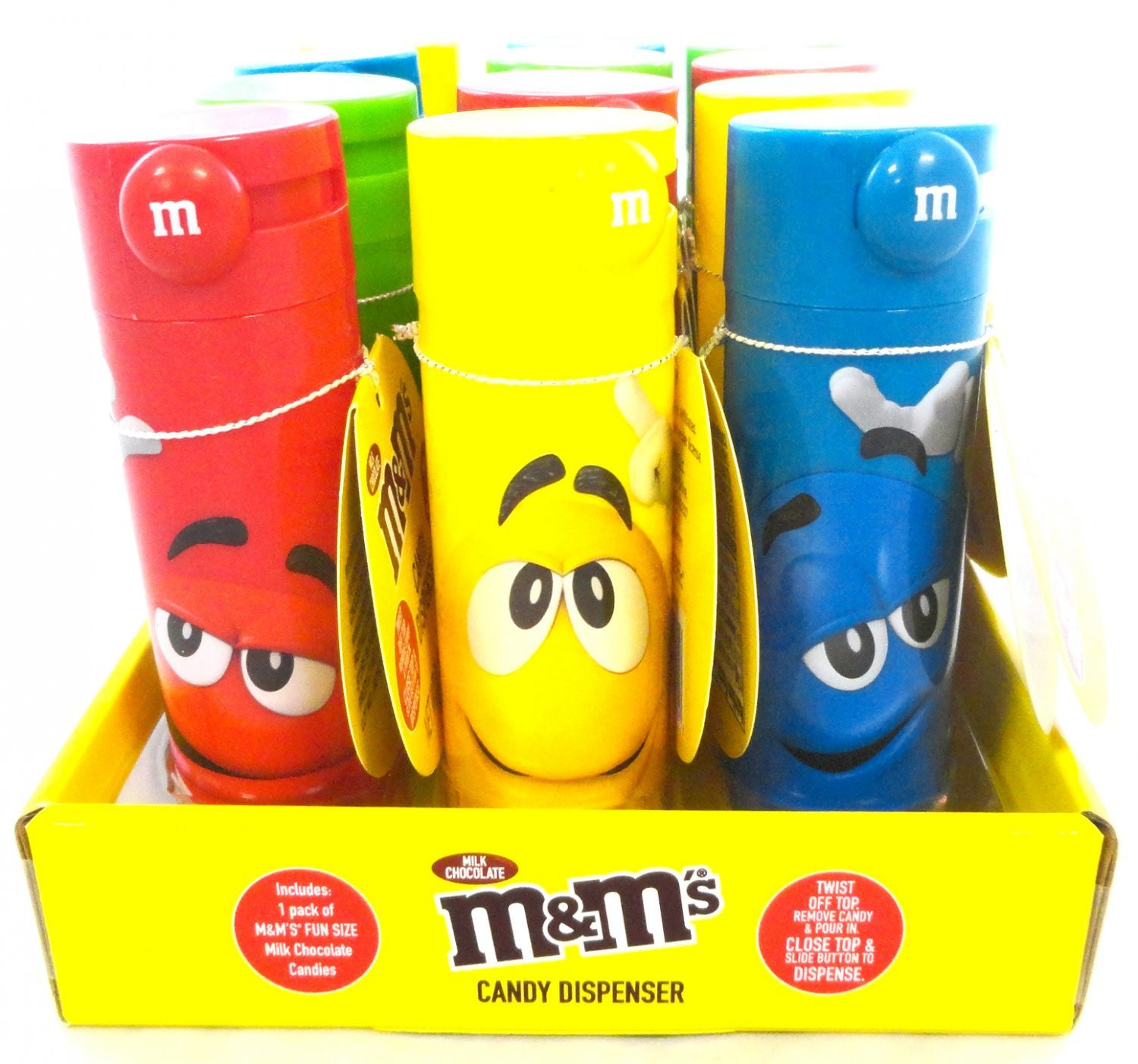 M&Ms Mars M&M's Slide & Tilt Candy Dispenser
