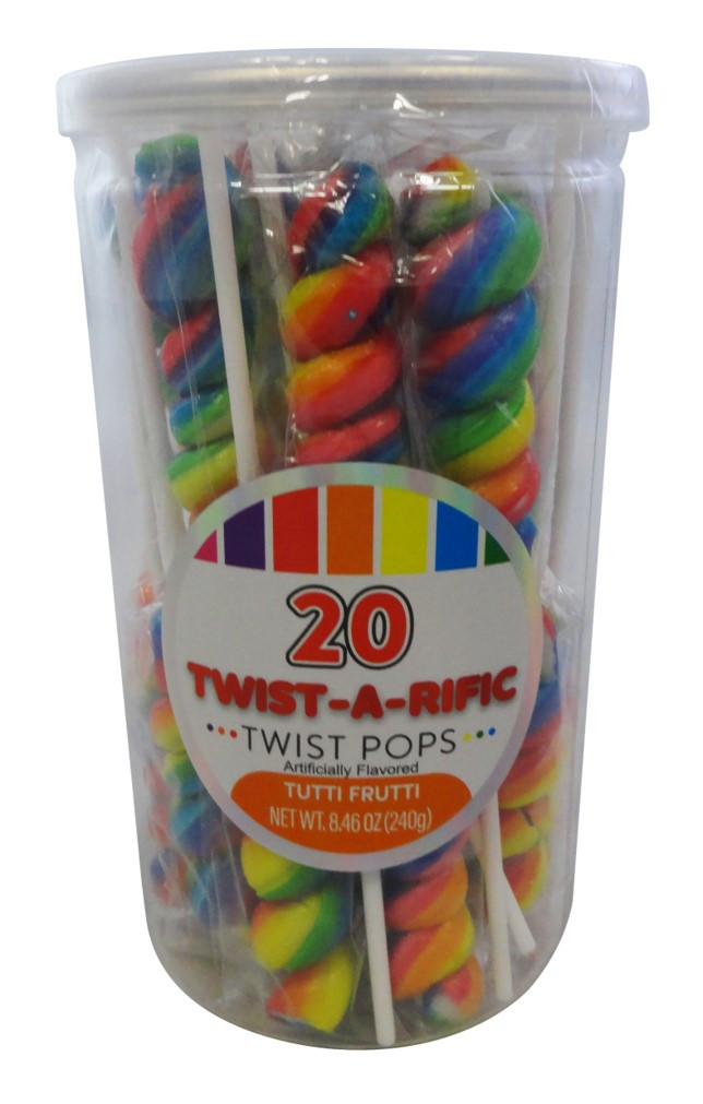 Hilco Rainbow Twist Pops 20ct.