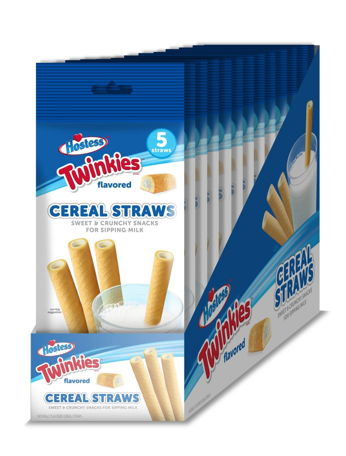 Hostess Twinkies Twinkies 5ct. Cereal Straws Peg Bag 1.76oz. 