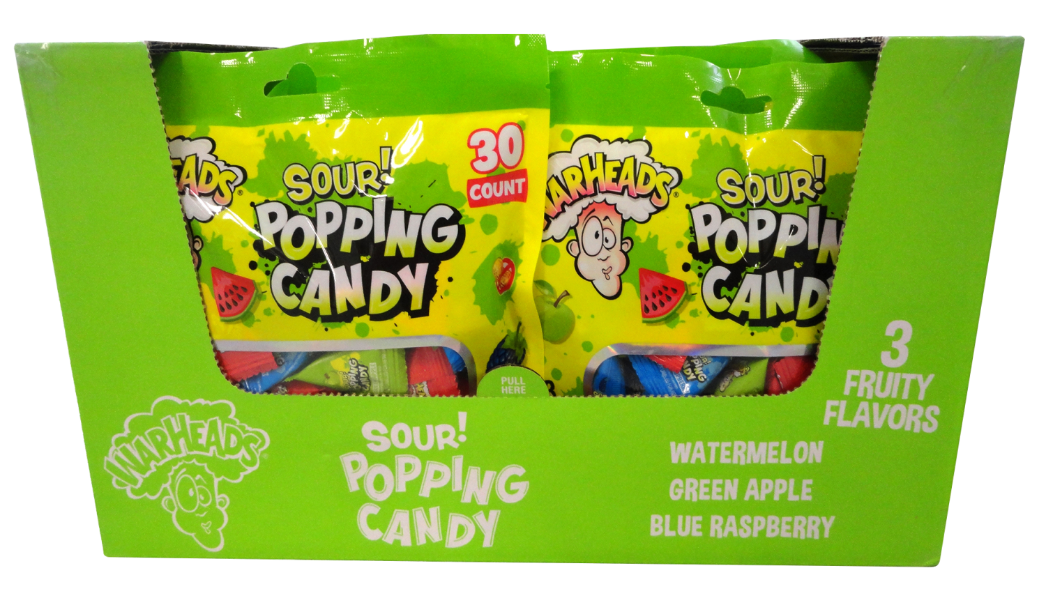 Waheads Warheads 30ct. Popping Candy Gusset Bag 3.17oz. 