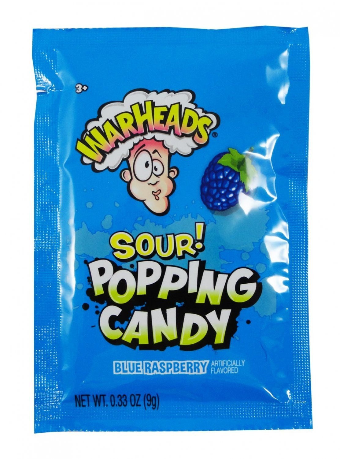 WarHeads WarHeads SOUR Blue Raspberry Popping Candy Single Pouch .33oz. 