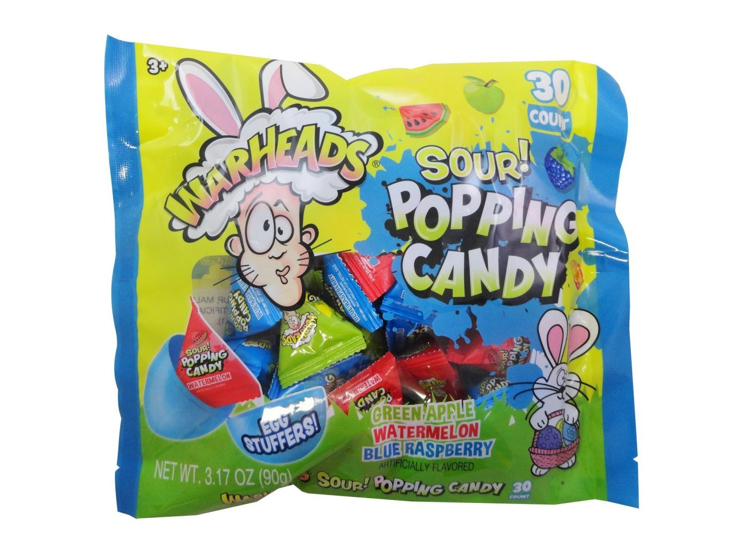 Waheads Warheads Easter SOUR 30ct. Popping Candy Laydown Bag 3.17oz.