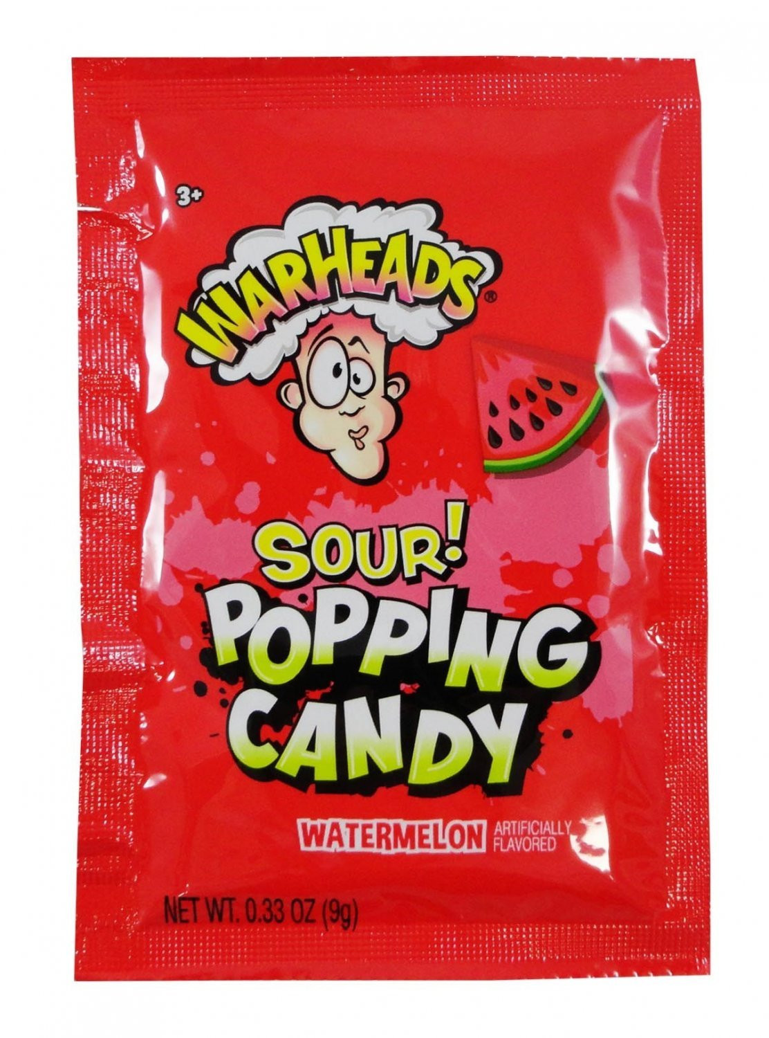 WarHeads WarHeads SOUR Watermelon Popping Candy Single Pouch .33oz. 