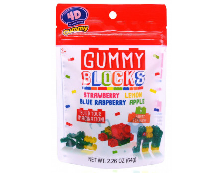 4-D Gummy Blocks 4-D Gummy Blocks Peg Bag