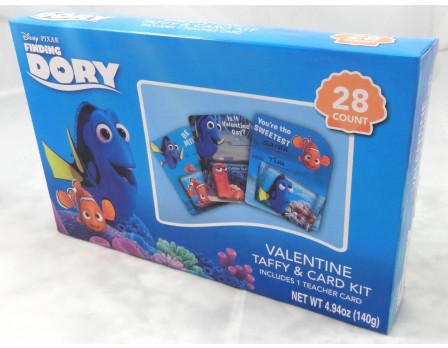 Disney Finding Dory Valentine 28Ct. Card & Taffy Kit 