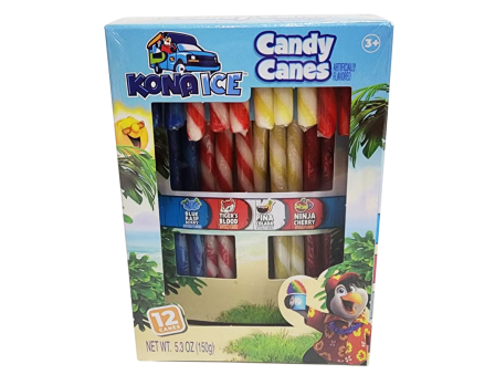 Kona Ice Assorted 12ct. Candy Cane Box 5.30z.