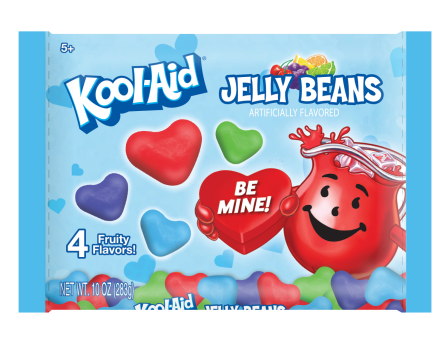 Kool-Aid Valentine Heart-Shaped Jelly Beans Laydown Bag 10oz.