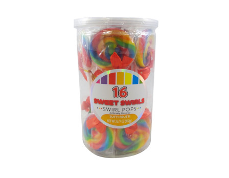 Hilco Rainbow Swirl Pops Tub 16ct.