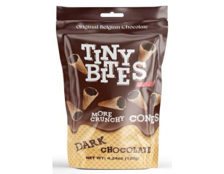 Tiny Bites Tiny Bites Dark Chocolate Waffle Cones Gusset Bag 4.24oz.
