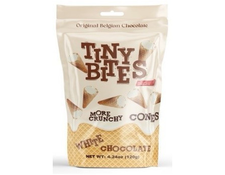 Tiny Bites Tiny Bites White Chocolate Waffle Cones Gusset Bag  4.24oz.