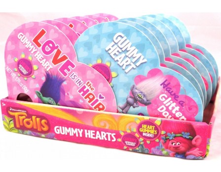 Trolls Small Gummy Heart Box 