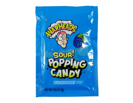 Warheads Warheads SOUR Blue Raspberry Popping Candy Single Pouch .33oz. 