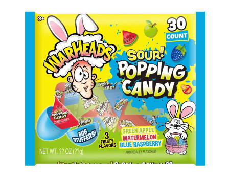 WarHeads Easter SOUR 30ct. Popping Candy Laydown Bag 3.17oz.