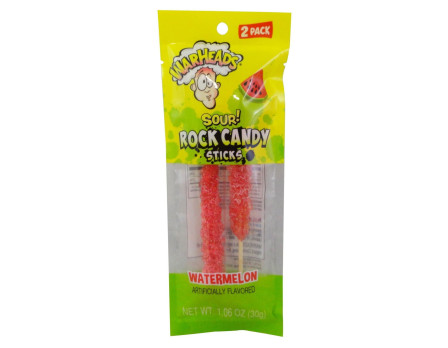 Waheads Warheads SOUR 2Pk. Rock Candy Sticks Peg Bag 1.06oz.