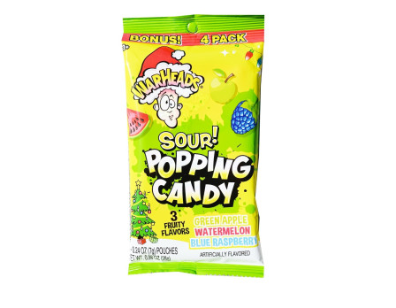 Christmas 4Pk. Popping Candy Peg Bag .98oz.
