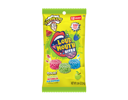 Warheads Warheads SOUR Loud Mouth Bites Peg Bag .84oz.