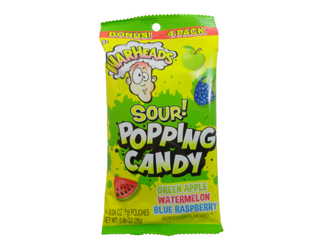 Warheads Warheads 4Pk. Popping Candy Peg Bag .98oz.  